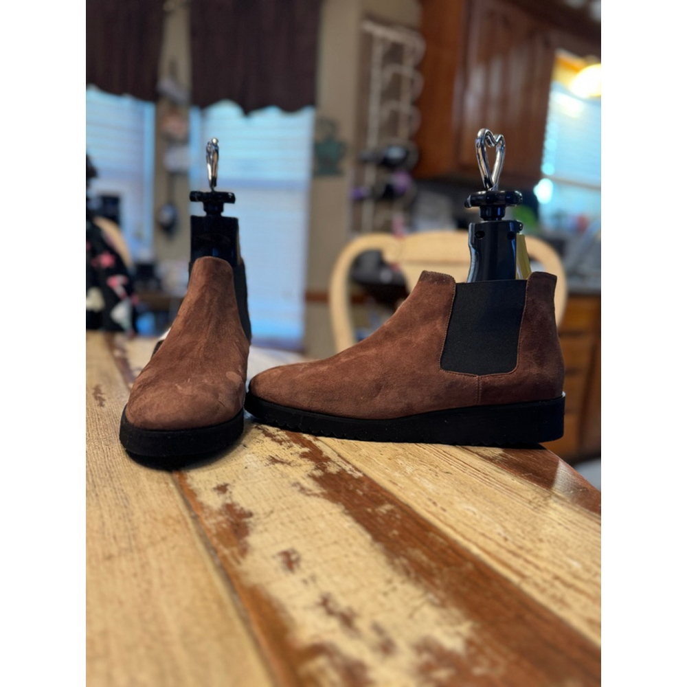 AMALFI | NWT Brown Suede Ankle Boots & Booties Size 12.5 - Picture 2 of 9
